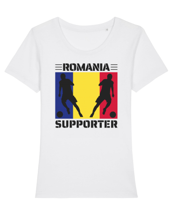 Fotbal Romania - Romanian supporter v1 White