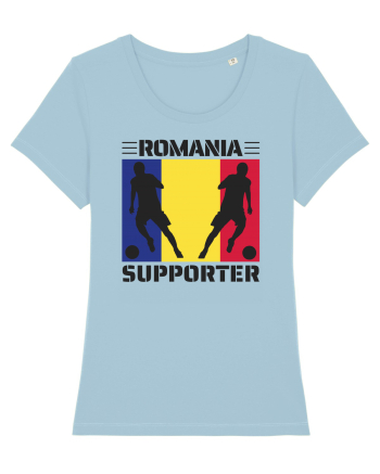 Fotbal Romania - Romanian supporter v1 Sky Blue