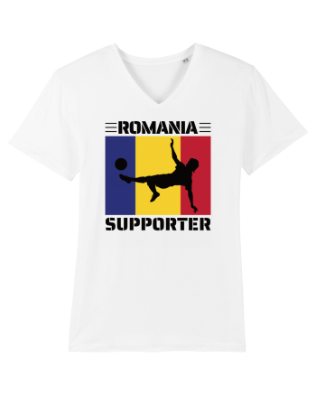 Fotbal Romania - Romanian supporter v2 White