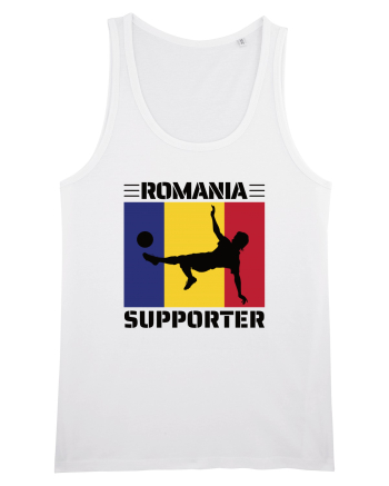 Fotbal Romania - Romanian supporter v2 White