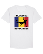 Fotbal Romania - Romanian supporter v2 Tricou mânecă scurtă guler larg Bărbat Skater