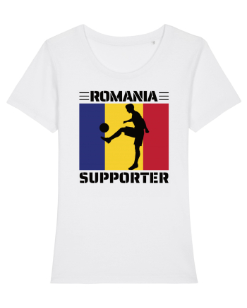 Fotbal Romania - Romanian supporter v4 White