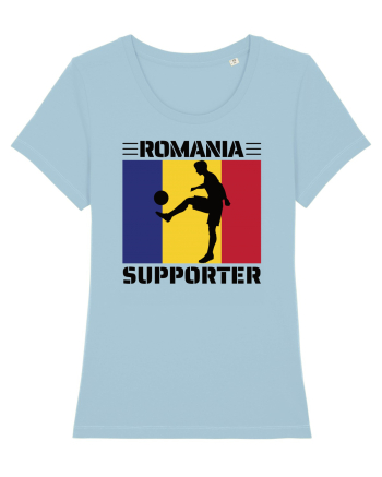 Fotbal Romania - Romanian supporter v4 Sky Blue