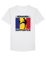 Fotbal Romania - Romanian supporter v4 Tricou mânecă scurtă guler larg Bărbat Skater