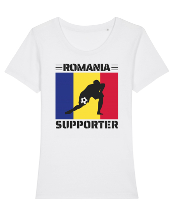 Fotbal Romania - Romanian supporter v6 White
