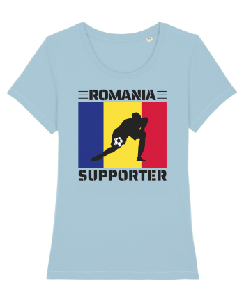 Fotbal Romania - Romanian supporter v6 Sky Blue