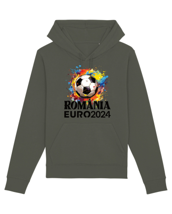 Suporter Romania - Splashed football Euro 2024 Khaki