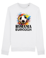 Suporter Romania - Splashed football Euro 2024 Bluză mânecă lungă Unisex Rise