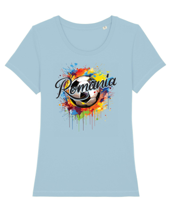 pentru fanii fotbalului românesc - Splashed football v1 Sky Blue