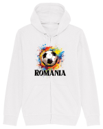 pentru fanii fotbalului românesc - Splashed football v2 Hanorac cu fermoar Unisex Connector