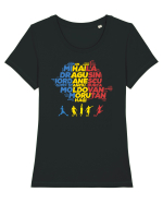 Suporter Romania - Echipa nationala Euro 2024 v4 Tricou mânecă scurtă guler larg fitted Damă Expresser