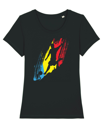 pentru suporteri - Jucator de fotbal Romania v1 Black