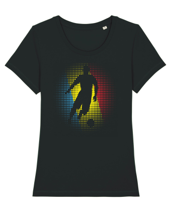 pentru suporteri - Jucator de fotbal Romania v6 Black