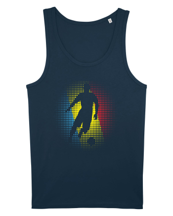 pentru suporteri - Jucator de fotbal Romania v6 Navy