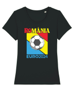 pentru suporteri - Romania Euro 2024 tricolor Tricou mânecă scurtă guler larg fitted Damă Expresser