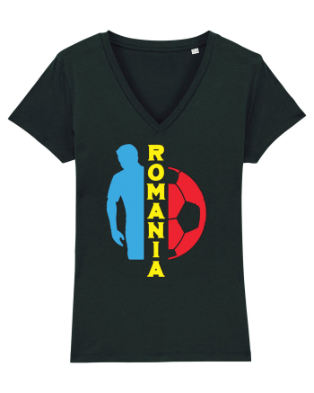Suporter fotbal Romania v6 Black