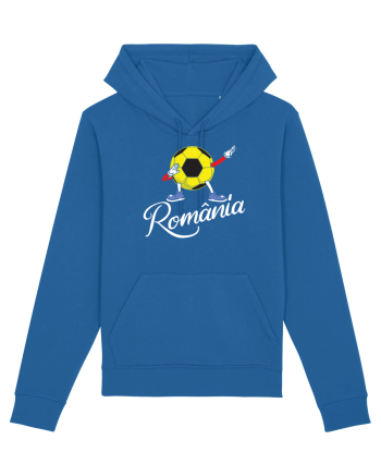 Suporter Romania - Mascota de fotbal - Dabbing football Royal Blue