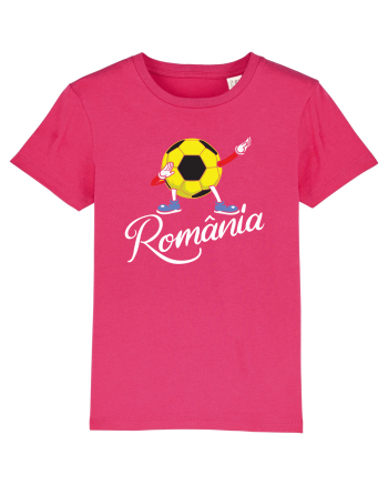 Suporter Romania - Mascota de fotbal - Dabbing football Raspberry