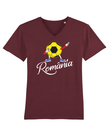 Suporter Romania - Mascota de fotbal - Dabbing football Burgundy