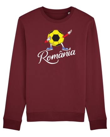 Suporter Romania - Mascota de fotbal - Dabbing football Burgundy