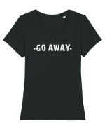 GO AWAY  Tricou mânecă scurtă guler larg fitted Damă Expresser