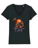 I STILL PLAY WITH CARS - Inca ma joc cu masinile Tricou mânecă scurtă guler V Damă Evoker