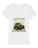VINTAGE HOT RODS FOREVER 3 Tricou mânecă scurtă guler V Damă Evoker
