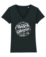 Beach please Tricou mânecă scurtă guler V Damă Evoker