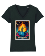 Emotional Dumpster Fire Tricou mânecă scurtă guler V Damă Evoker