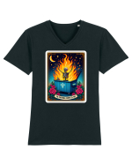 Emotional Dumpster Fire Tricou mânecă scurtă guler V Bărbat Presenter