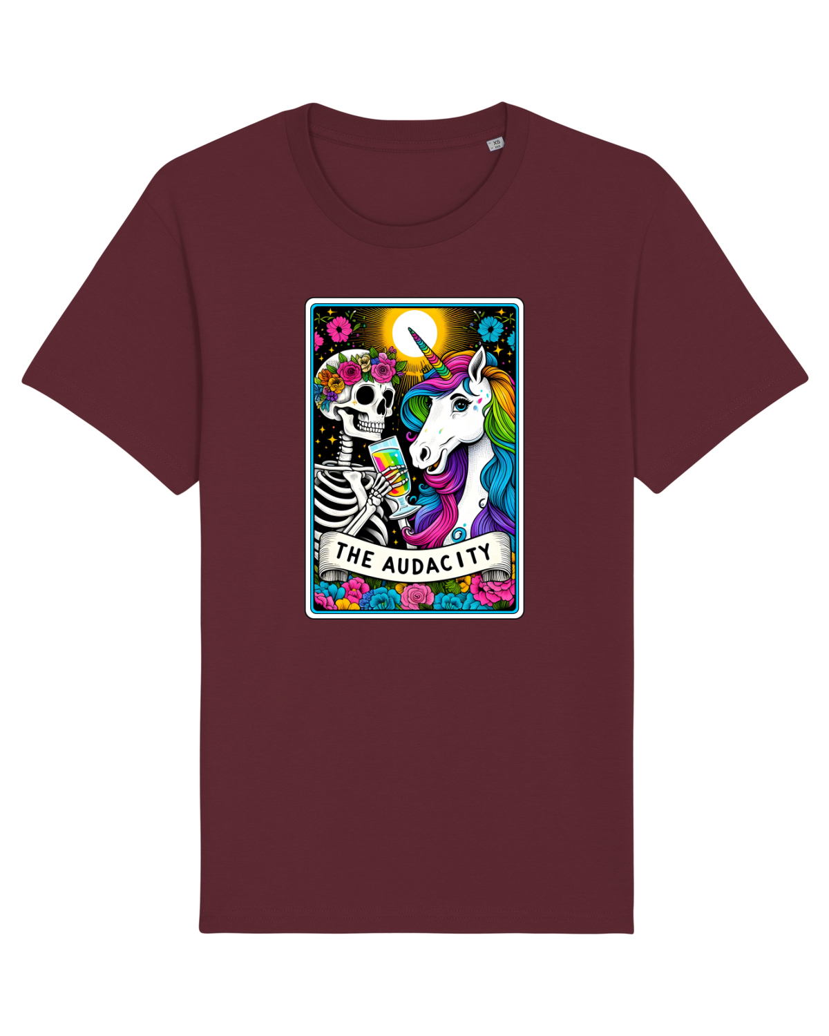 Tricou mânecă scurtă Unisex Rocker Burgundy