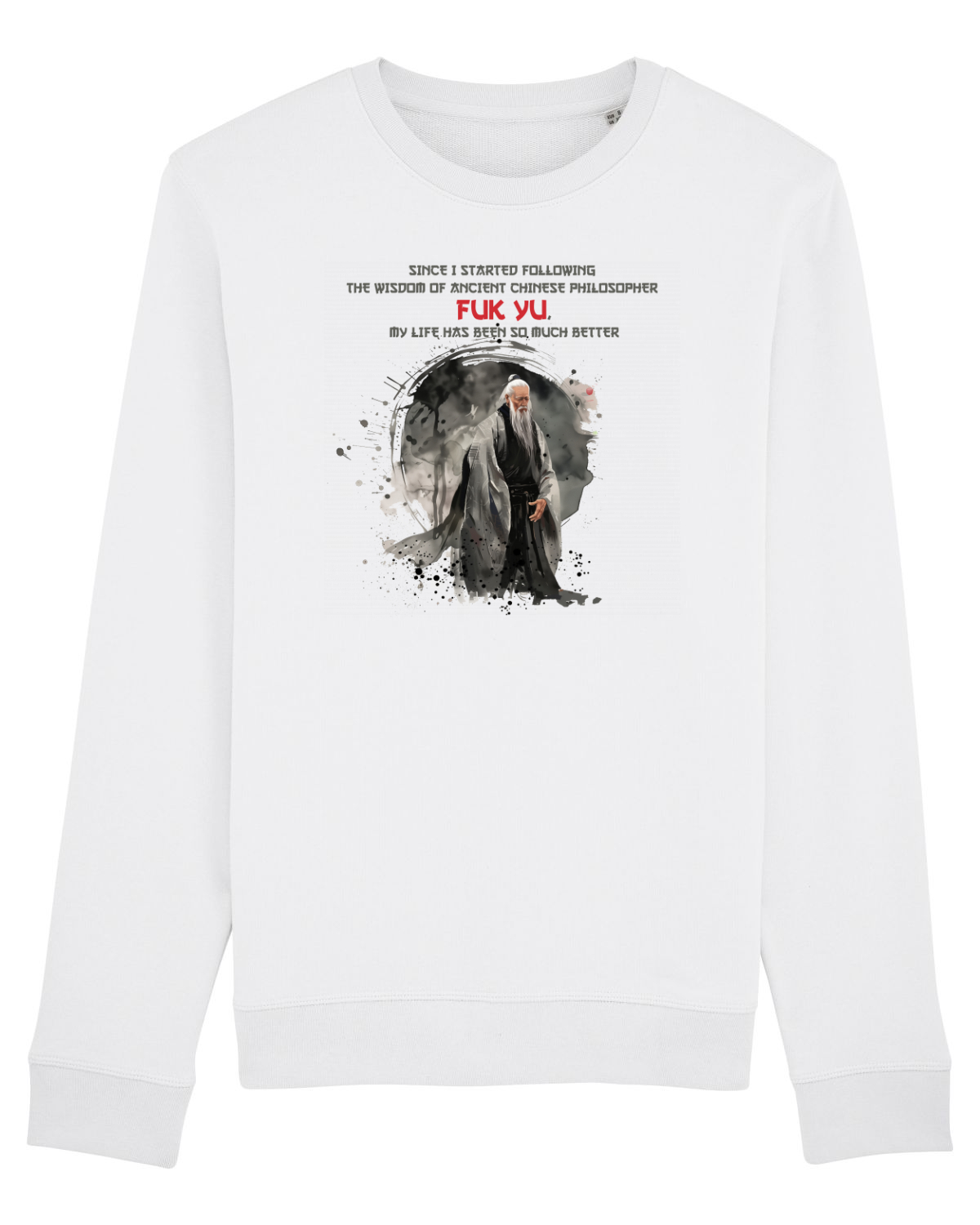 Bluză mânecă lungă Unisex Rise White