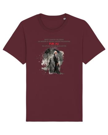 Ancient chinese philosopher FUK YU  Burgundy