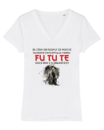 Inteleptul chinez PHU TU TE :D Tricou mânecă scurtă guler V Damă Evoker