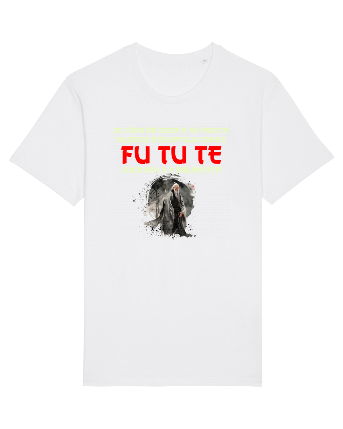 Tricou mânecă scurtă Unisex Rocker White