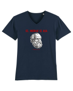 EI, MERGE SI ASA - citat din filosoful Mediocritus Tricou mânecă scurtă guler V Bărbat Presenter