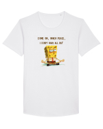 COME ON, INNER PEACE, I DON`T HAVE ALL DAY Tricou mânecă scurtă guler larg Bărbat Skater