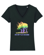 MY BATTLE UNICORN Tricou mânecă scurtă guler V Damă Evoker