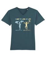 NOBODY GIVES A SHIT... / !!! :)) Tricou mânecă scurtă guler V Bărbat Presenter