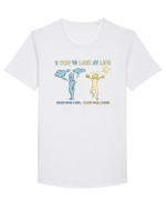 NOBODY GIVES A SHIT... / !!! :)) Tricou mânecă scurtă guler larg Bărbat Skater