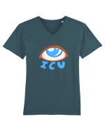ICU - Te vad Tricou mânecă scurtă guler V Bărbat Presenter