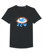 ICU - Te vad Tricou mânecă scurtă guler larg Bărbat Skater