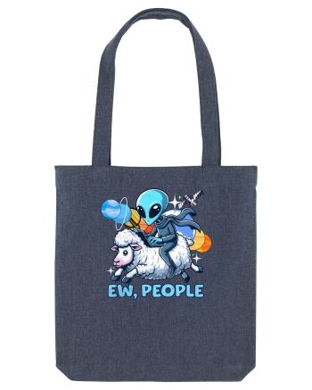 Extraterestru călărind un Oaie Midnight Blue