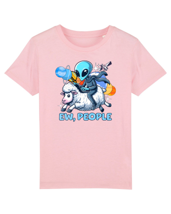 Extraterestru călărind un Oaie Cotton Pink