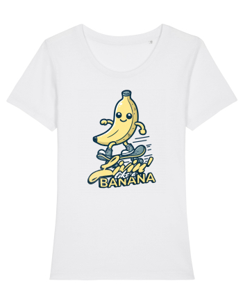 Banană Skate Skateboarding - Trăind Visul Ca o Banană White