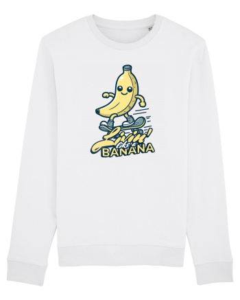 Banană Skate Skateboarding - Trăind Visul Ca o Banană White
