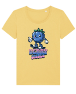 Zmeura dulce skateboarder Tricou mânecă scurtă guler larg fitted Damă Expresser