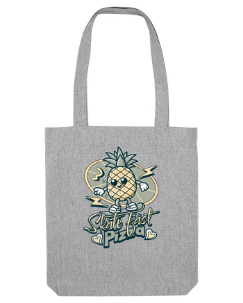 Ananas Amuzant Retro Pizza Skate Skateboarder Heather Grey