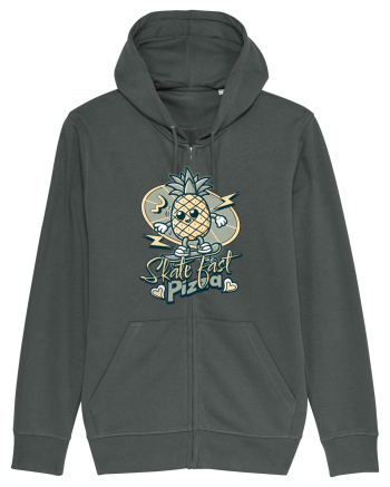 Ananas Amuzant Retro Pizza Skate Skateboarder Anthracite