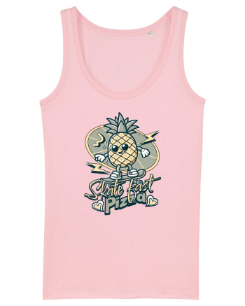 Ananas Amuzant Retro Pizza Skate Skateboarder Cotton Pink